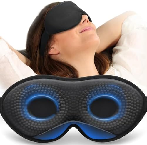 MABAO Weighted Sleep Mask, 100% Blackout Blindfold for Sleeping, Black by MABAOSleepMasks