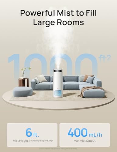DREO 16L Smart Humidifier Large Room 1000 ft², 130H Runtime, 30dB, Top Fill - Image 3