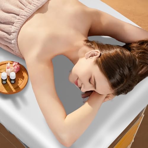 Leather Cover for Massage Table Wipeable Massage Bed Protector Cover Made of 4-ways Elastic 100% PU Waterproof Material, Machine Washable, Fit Rectangular Tables 28-32" Wide (Pure White, 1Pcs) - Image 7