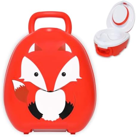 My Carry Potty - Fox Travel Potty, Award-Winning Portable Toddler Toilet Seat for Kids to Take Everywhere by MyCarryPottyUSA