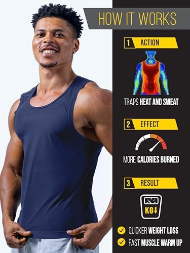 Men’s Sweat Vest - Boost Weight Loss with Increased Sweating & Compression Technology Sauna Vest for Men (XS-7XL) - Image 3