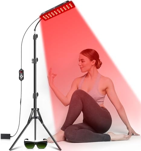 Red Light Therapy Lamp, Infrared Light Therapy with Stand - 660nm Redlight and 850nm Near Infrared Light Device for Body Pain Relief Skin Care by Astarexin