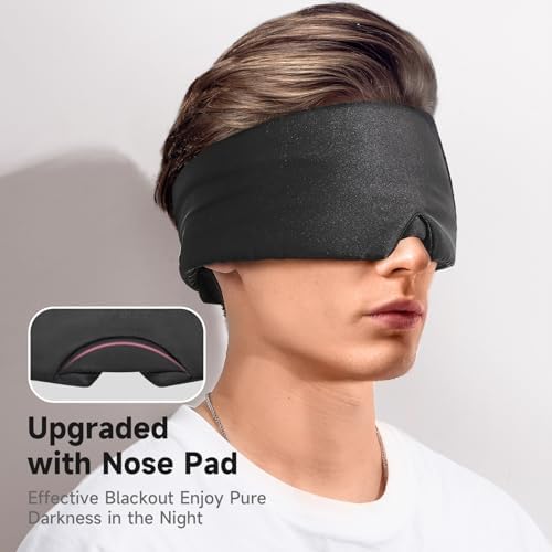 Umisleep Satin Sleep Mask for Side Sleeper, Blackout Eye Mask for Women Men - Image 2