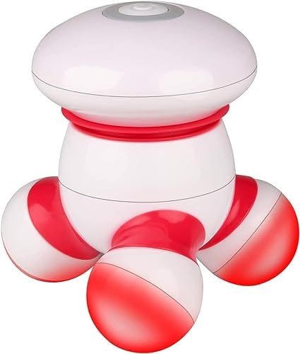 cotsoco Handheld Massager Mini Portable Vibrating Body Massager with LED Light for Hand Head Neck Back Legs Arms Pain Release, Battery Operated, Easy Hand Grip by cotsoco