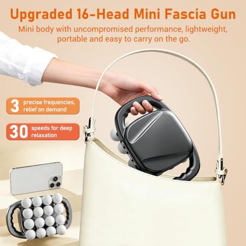 16 Mini Head Massage Gun, Valentine's Day Gifts, Portable Massager for Muscle Pain Relief, Neck Back Shoulder Legs, Quiet Deep Tissue Massager for Home Office, Ideal Gift for Women & Men - Image 4