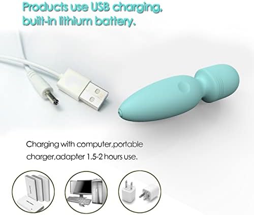 Mini Wand Massager,Small Cordless Handheld Massager with 10 Quiet Vibration Modes, Personal Handheld Rechargeable Massager for Neck Shoulder Back Body - Image 6