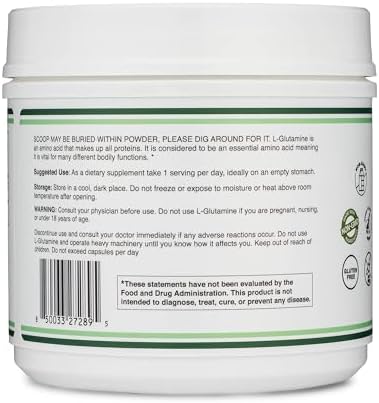 L-Glutamine Powder 5g, Unflavored, Gut + Muscle Recovery, 100 Servings - Image 4