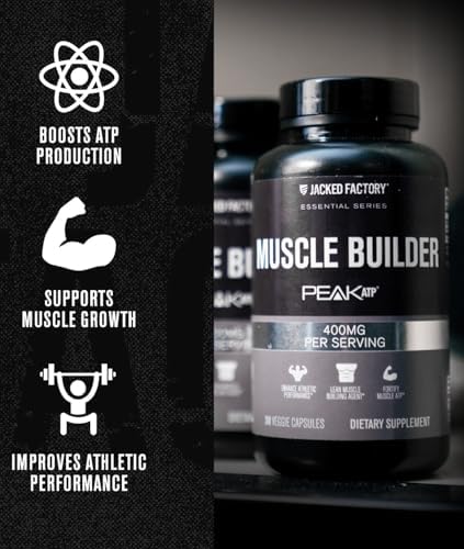 Jacked Factory Essentials Muscle Builder - ATP Muscle Builder for Men with Peak ATP to Support Muscle Gain, Enhance Athletic Performance, & Increase Strength - 30 Capsules - Image 4