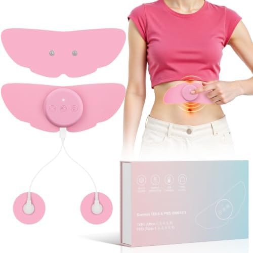 Wireless TENS Unit & PMS Unit, 6 Modes App Controlled OTC Muscle Stimulator for Body Pain Relief, Portable Device for Sore Aching Muscles in Shoulder, Waist, Back, Neck, Arms, Legs by HygiVital