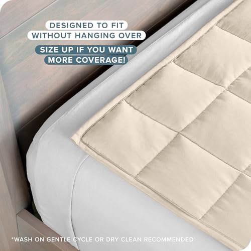 Bare Home Cotton Weighted Blanket (Sand, 80"x87" 30lbs) - Image 3
