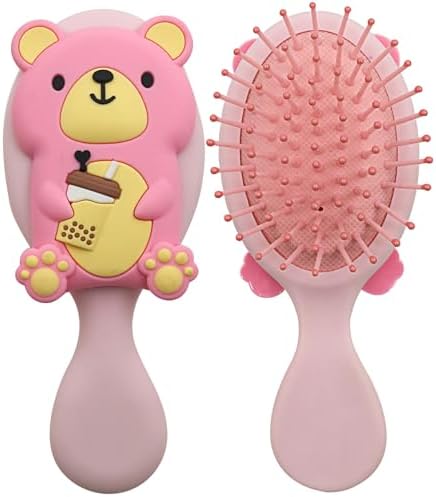 Toddler Hair Brush for Baby, Bear Air Cushion Brush - Pink by DINATIS