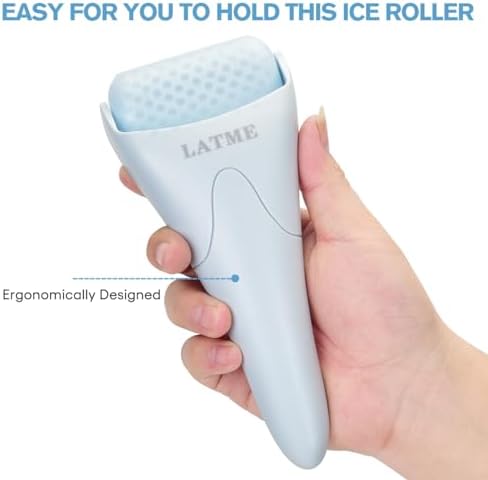 LATME Ice Roller for Face Eyes,Womens Gifts,Face Massager Roller Puffiness Migraine Pain Relief and Minor Injury (Smoggy Blue) - Image 6