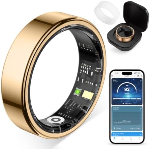 Smart Ring for Women, Health Tracker & 5ATM, COLMI R02. (Rose Gold, 9#) by ColmiDirect