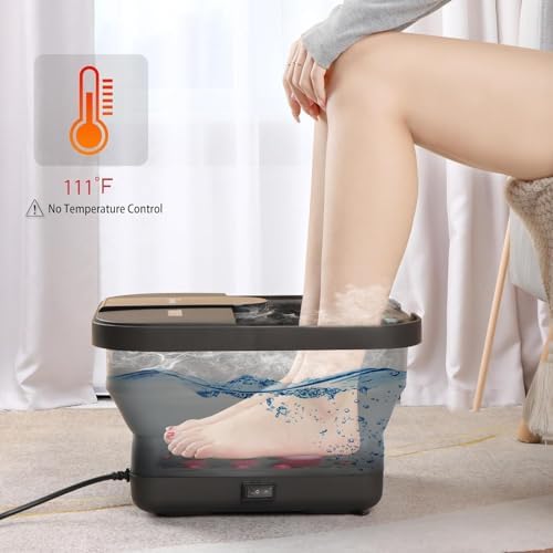 Beinilai Collapsible Foot Spa Bath with Heat,Bubble,Massage Rollers - Image 5