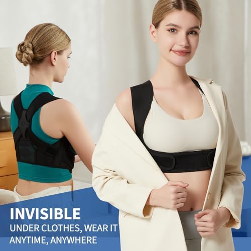 JMPOSE Posture Corrector for Back Support: Adjustable Shoulder Posture Brace for Men and Women (Black, Small/M) (Pack of 2) - Image 6