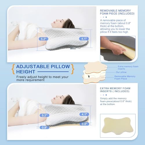 Pain Relief Cervical Pillow for Neck Support, Adjustable Ergonomic Pillow - Image 2
