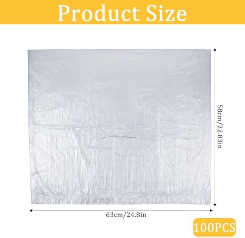100 Pcs Disposable Foot Tub Liner, Disposable Pedicure Spa Liners Portable Plastic Pedicure Bowl Liners Thin Large Clear Foot Bath Basin Bags for Foot Pedicure Spa Beauty Salon Hotel Home Use - Image 2