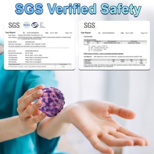 Deep Tissue Massage Ball for Exercise & Recovery - SGS Certification - Targets Back, Shoulder, Legs&Feet - Relieves Muscle Knots, Joint Pain&Tightness, Pressure Point Therapy- Myofascial Release Ball - Image 2