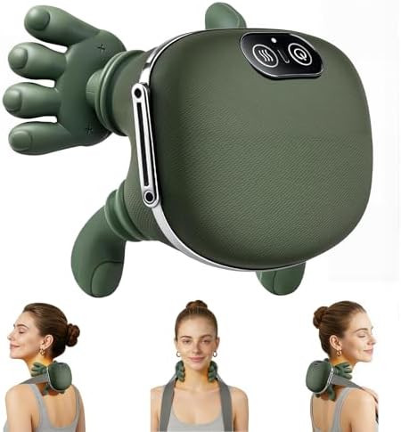 Neck and Shoulder Massager - Bionic Heated Massager, Cordless Portable Electric Shiatsu Massager, Deep Tissue 4D Kneading Massage, Simulated Human fingers Design for Pain Relief and Muscle Relax by Unknown