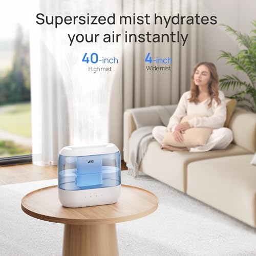 DREO 4L Humidifiers for Bedroom, 36H Runtime, 28 dB Quiet, HM311, Blue - Image 3