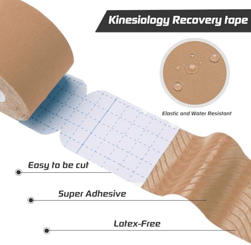 3 Pack Kinesiology Tape Precut, 60 Athletic Strips for Knee & Shoulder - Image 2