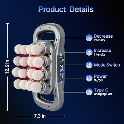 16 Head Massage Gun Deep Tissue for Body & Back 9 Modes and 9 Intensities - Image 5