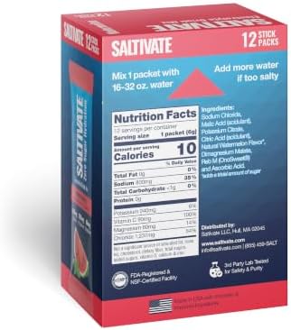Electrolyte Packets, Watermelon, 800mg Sodium, 12 Sticks - Image 2