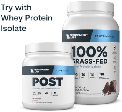 Transparent Labs Post - Post-Workout Recovery Muscle Builder w/L-Glutamine, Creatine Monohydrate, & Carnipure L-Carnitine L-Tartrate for Muscle Recovery & Building - 30 Servings, Orange - Image 5