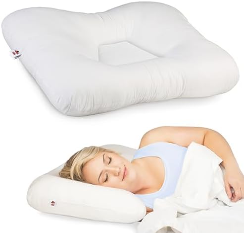 Tri-Core Natural Ergonomic Cervical Pillow for Neck Pain ReliefMidSizeGENT by CoreProducts