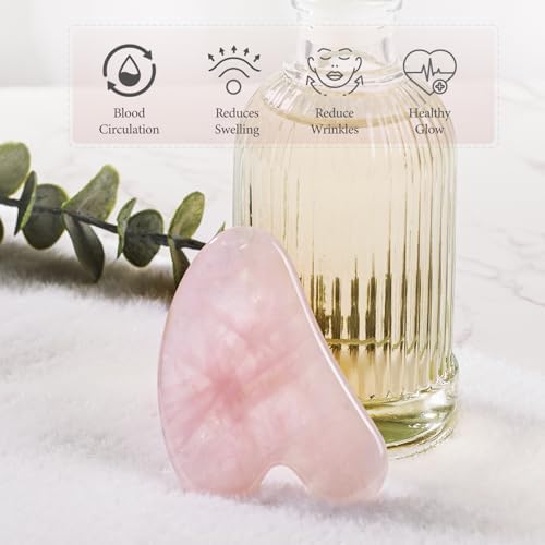 Gua Sha Facial Tools - Natural Jade Stone Guasha Tool for Face & Body,Massage Stick for Jawline Sculpting, Puffiness Reducing, Skin Care Gift, Anti-Aging Beauty Tool - Image 4