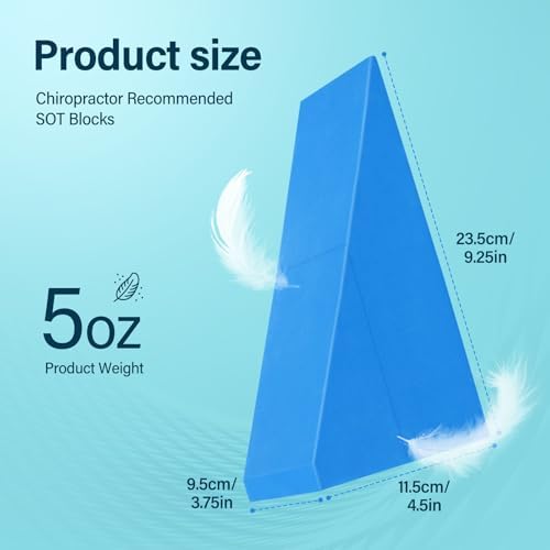 Pelvic Sacral SOT Blocks 2pcs, Chiropractic Wedge Blocks for Sacral & Pelvic Support, Dejarnette Style Chiropractor SOT Blocks Physical Therapy Wedges for HIPS - Image 5