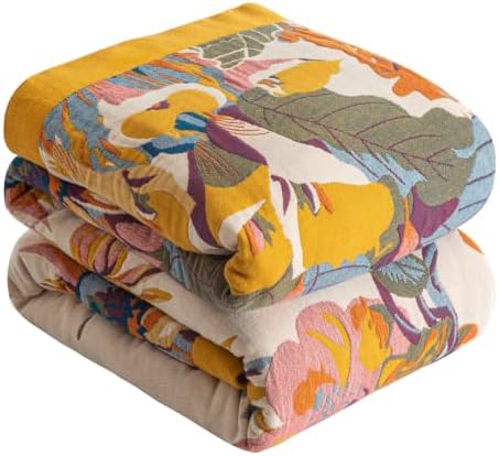 Boho Throw Blanket for Bed 50”x60”, 100% Cotton Blanket for Couch Sofa by DefineCozyHealthyLife
