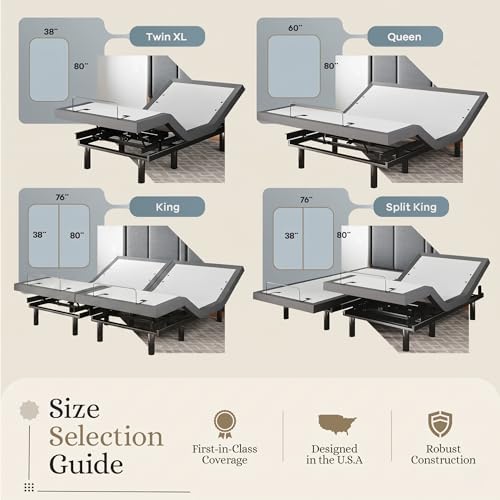 Sven & Son Classic Adjustable Bed Base, Head and Foot Lift, Massage, Under-Bed Lights, USB, Memory, Zero Gravity Smart Frame - King - Image 6