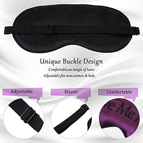 Geyoga 8 Pack Silk Funny Sleep Masks for Women Sleep, Classic Colors - Image 4
