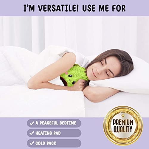 Avocado Microwavable Unscented Heating Pad for Women and Kids- Cute Soft Cozy Pillow Plush Heatable Warm Stuffed Animals - Kawaii Hot and Cold Plushie Food Toy - Avocado Gifts for Girls and Boys - Image 4