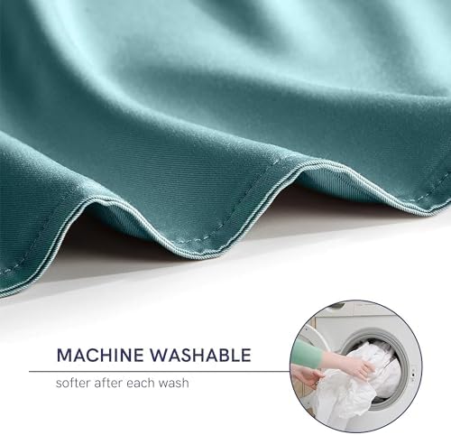 YnM Exclusive Cooling Duvet Cover for Weighted Blankets with 16 Strings (Sea Grass, 88"x104") - Image 5