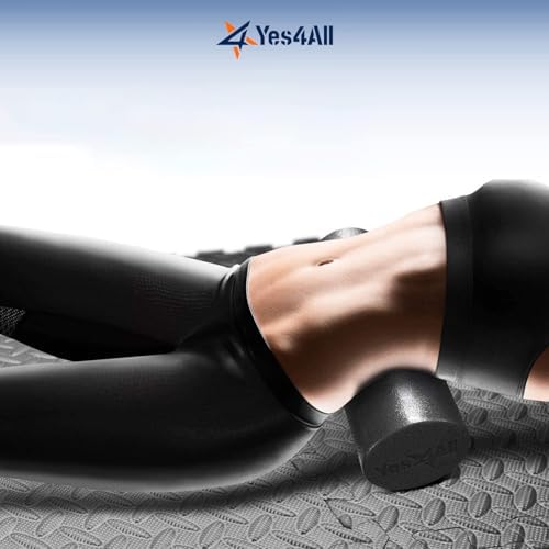 Yes4All Medium Firm Round PE Foam Roller 12, 18, 24, 36 Inches for Pilates, Yoga, Stretching, Balance & Core Exercises - Image 4