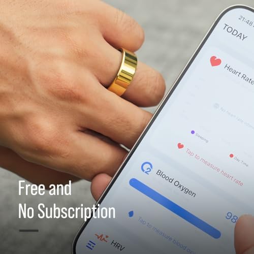Herz P1 Smart Ring for Women & Men - (Size 12) 24/7 Health Metrics Fitness Ring, Tracks 20+ Biometrics, 6 Day Battery Life, Waterproof Stainless Steel, Free APP for iOS Android, No Subscription - Image 5