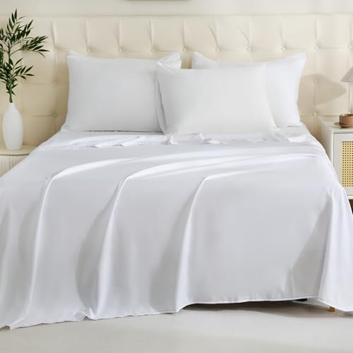 ZPECC Twin Flat Sheet Only 1 Pack, Durable White Top Bed Sheets Hypoallergenic Soft Brushed Microfiber Color-Coded Hem Threads, 66"x96" - Image 7