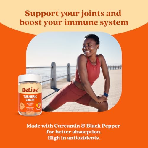 BeLive Turmeric and Ginger Gummies for Joint and Mobility Support, 60 Count - Image 5