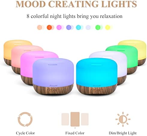 Homeweeks Essential Oil Diffuser for Room Aromatherapy Scent Diffuser - Image 5