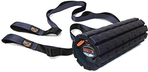 Brazyn Morph Bravo Foam Roller Bundle for Home, Gym, Office, Travel, Athletes | Collapsible & Lightweight Roller for Trigger Point Massage & Mobility Stretching Strap | Multi-Functional 12-Loop Strap by Brazyn