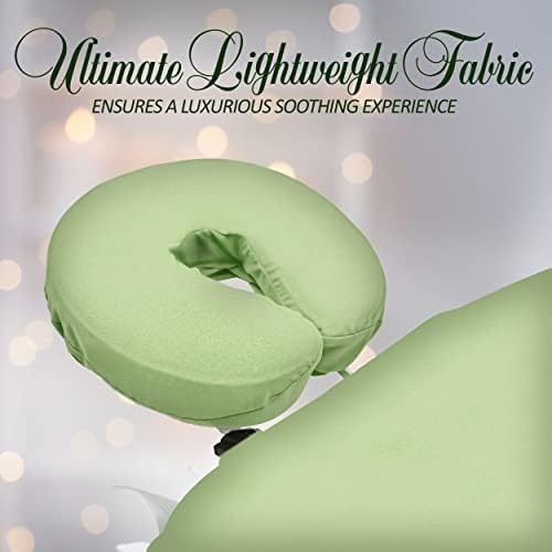London Linens Premium Extra Thick 100% COTTON Flannel Massage Face Cradle Cover, Includes 4pcs (4, Sage Green) - Image 5