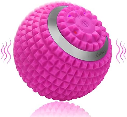 Vibrating Massage Ball 4-Speed High-Intensity Fitness Yoga Massage Roller, Relieving Muscle Tension Pain & Pressure Massaging Balls (Pink) by Wolady