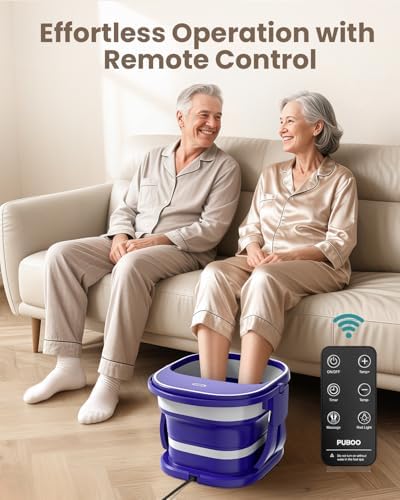 Puboo Electric Foot Bath Massager with Remote, 16 Motorized Massage Balls - Image 4