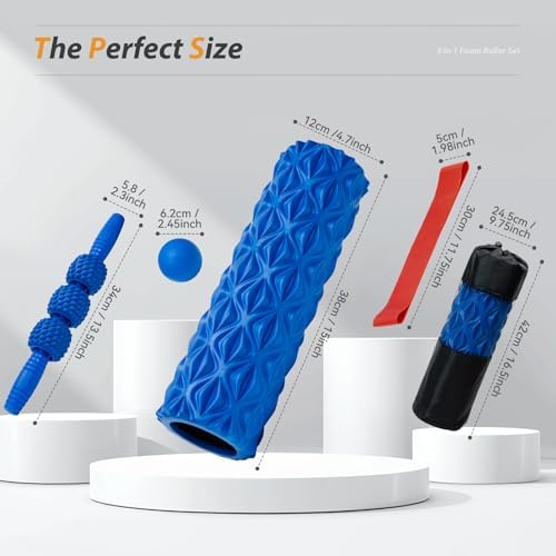 SUBCULTUREPICK 5 in 1 Foam Roller Set High Density Deep Tissue Massager - Image 2