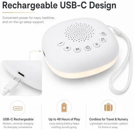 Portable White Noise Machine for Sleeping Baby Adult Office Privacy - Image 6