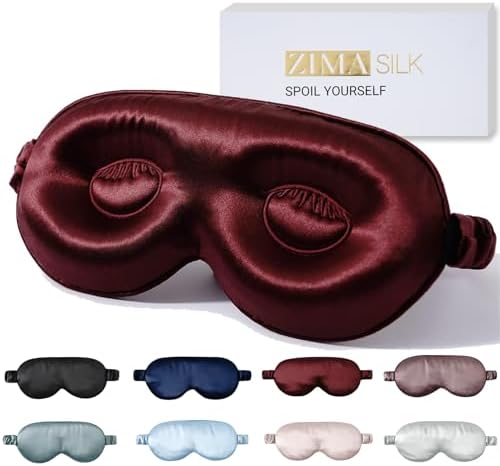 ZIMASILK Adjustable 22 Momme 100% Pure Mulberry Silk Sleep Mask by ZIMASILK