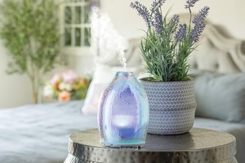 Airome Iridescent Medium Essential Oil Diffuser|100 mL Humidifying Ultrasonic Aromatherapy Diffuser 8 Colorful LED Lights, Intermittent & Continual Mist, Auto Shut-Off - Image 2