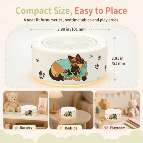 Kipcush White Noise Machine for Baby & Adults, Sleep Sound Machine with 30 Soothing Sounds, 8-Color Night Light, Memory Function, White Noise for Sleeping, Nursery, Office, Travel, Relaxation - Image 7